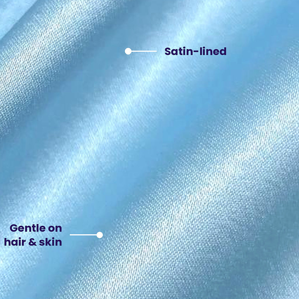 Satin lining close up, gentle on hair and skin