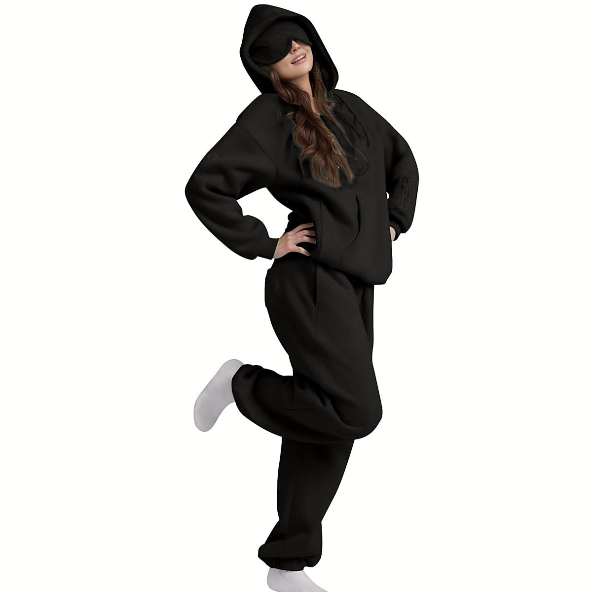 Pullover set in black