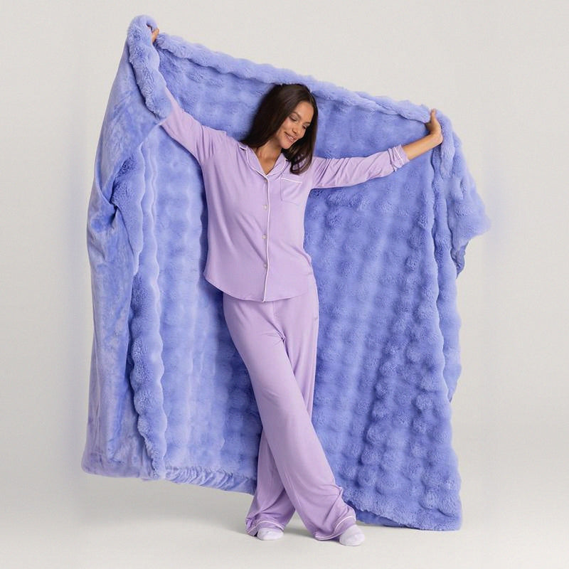 Mochi Mellow Cloud Heated Lavender Throw