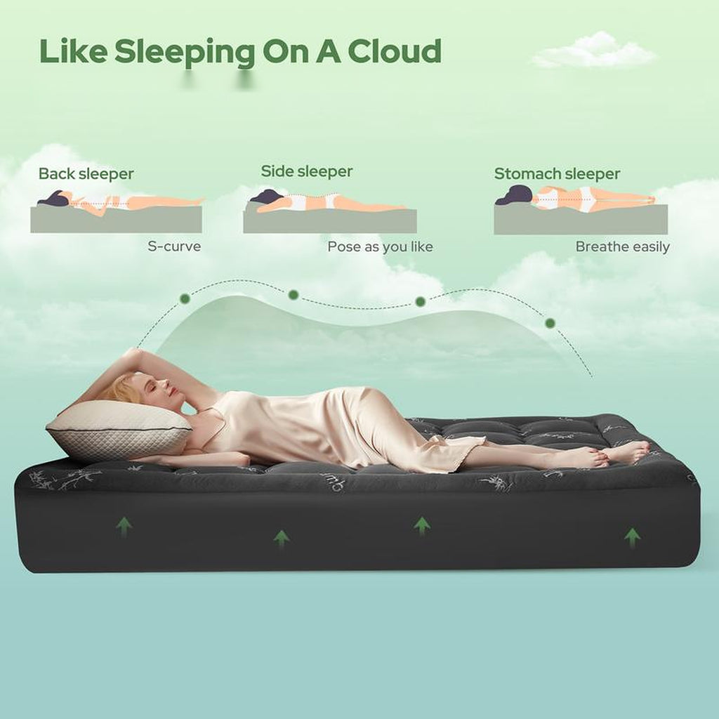 Back, side and stomach sleepers on the topper
